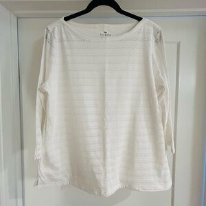 Talbots White Boatneck XL Top